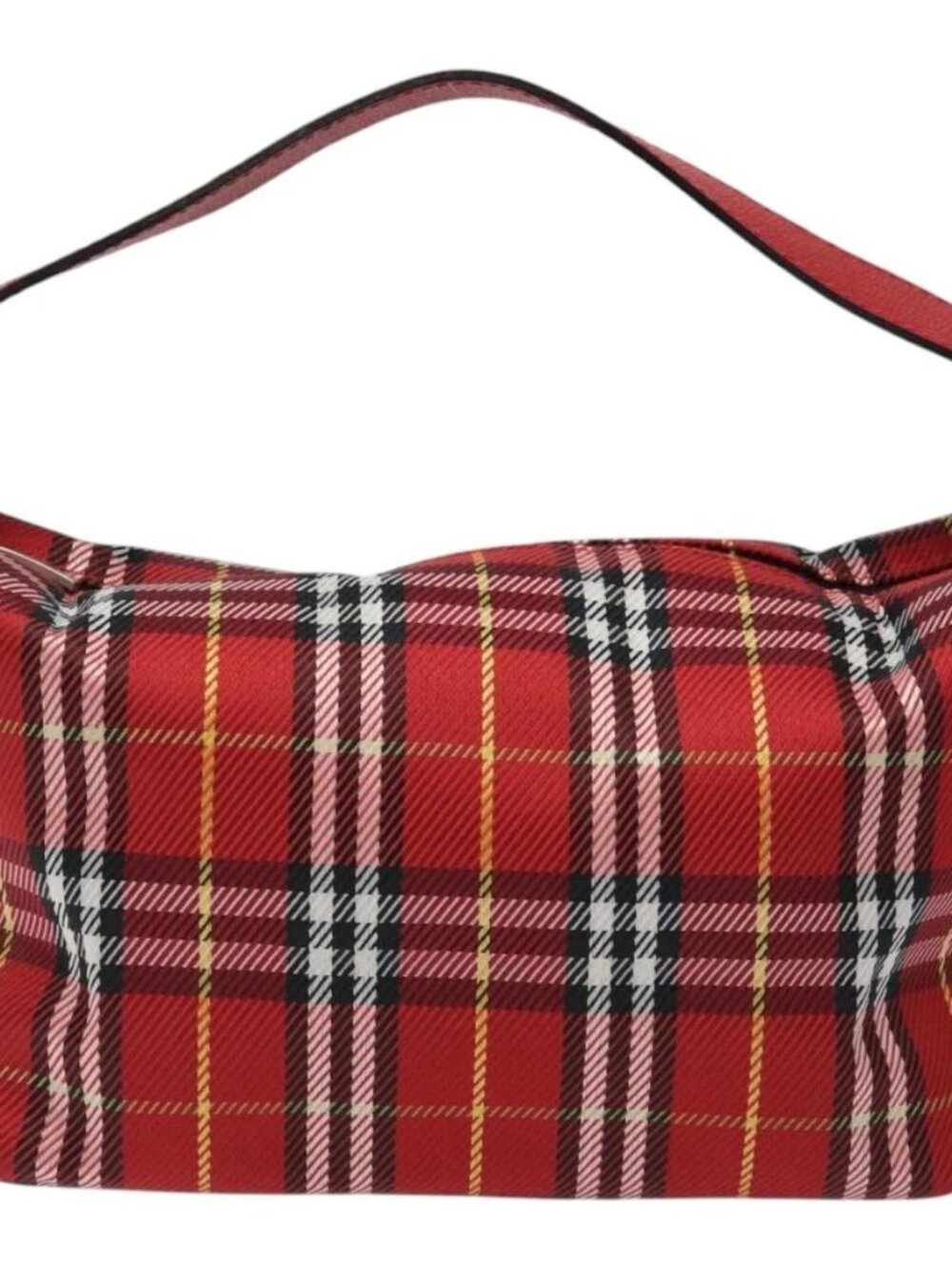BURBERRY Nova Check Hand Bag Nylon Red Auth 118031 - Picture 3 of 16